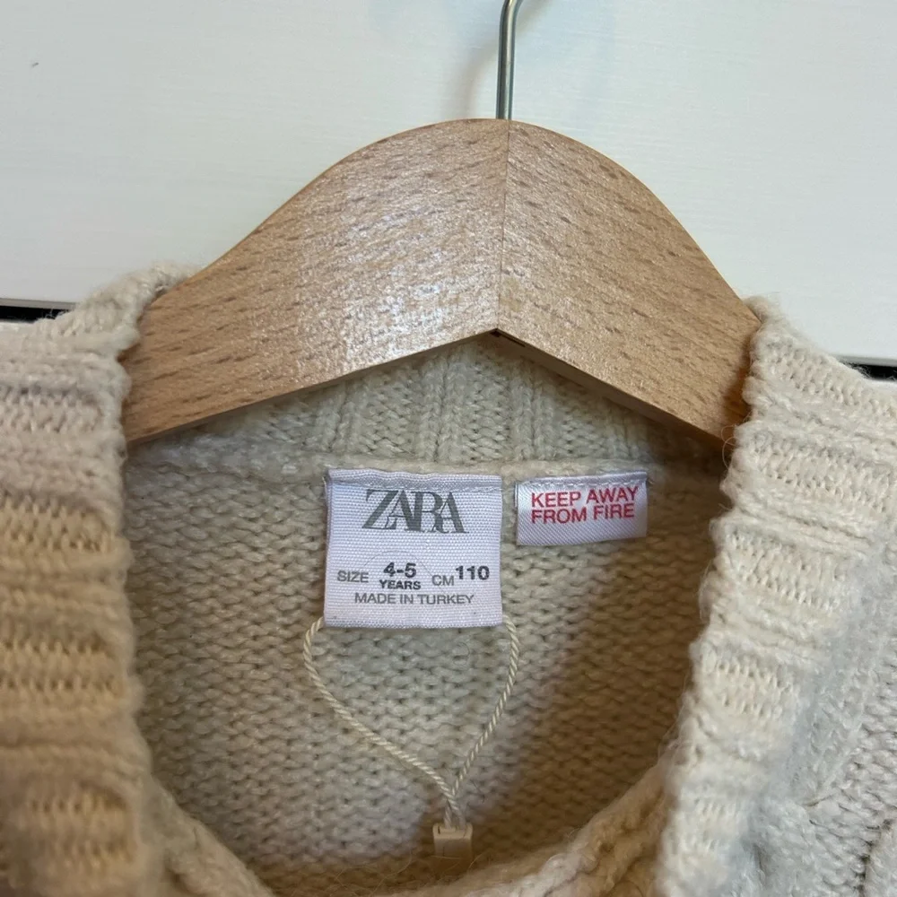 Zara girls knit sweater size 4-5 - Picture 3 of 4